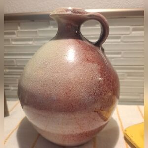 Bill Campbell Purple Drip Glaze Signed Ceramic Art Pottery Jug Vase